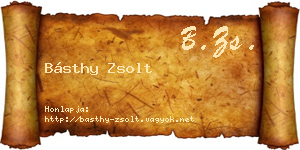 Básthy Zsolt névjegykártya